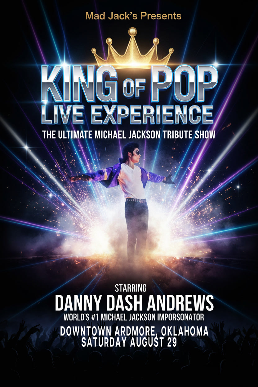 King of Pop Live Experience promotional artwork featuring Danny Dash Andrews
